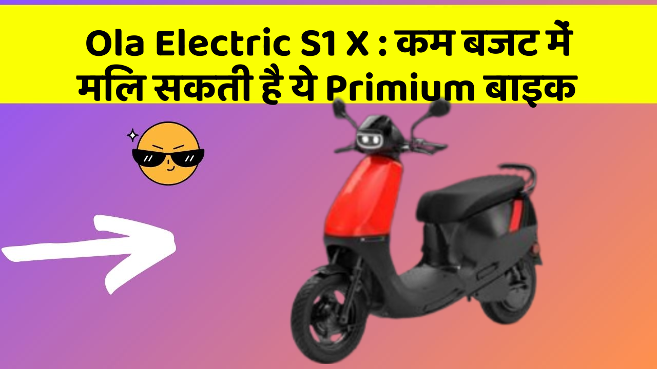 Ola Electric S1 X : कम बजट में मिल सकती है ये Primium बाइक